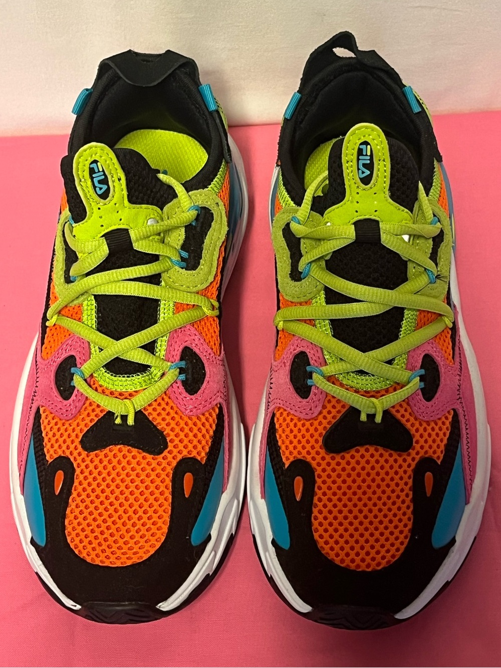 FILA Electrove 2 Neon Multicolor Chunky Sneakers Size 6.5 Y2K Rave Streetwear - Picture 3 of 10